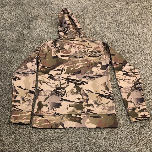 Under Armour Sweater Adult Small Brown Camo Sweatshirt Pullover Hoodie Mens - Picture 4 of 7